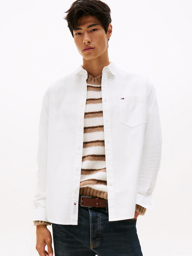 Tommy Jeans Langarmhemd »TJM OXFORD« relaxed fit, Button-down-Kragen