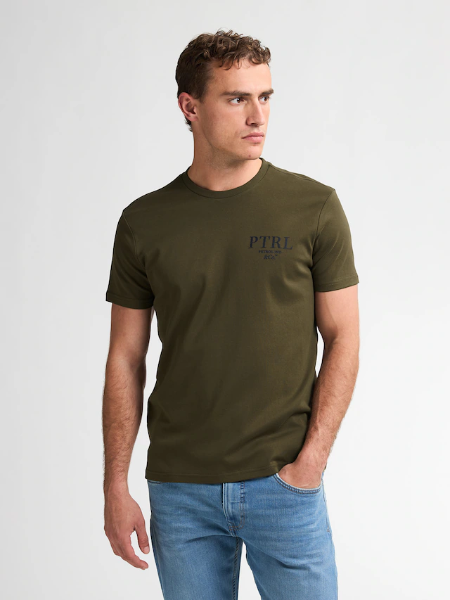 Petrol Industries T-Shirt mit Logo Schriftzug