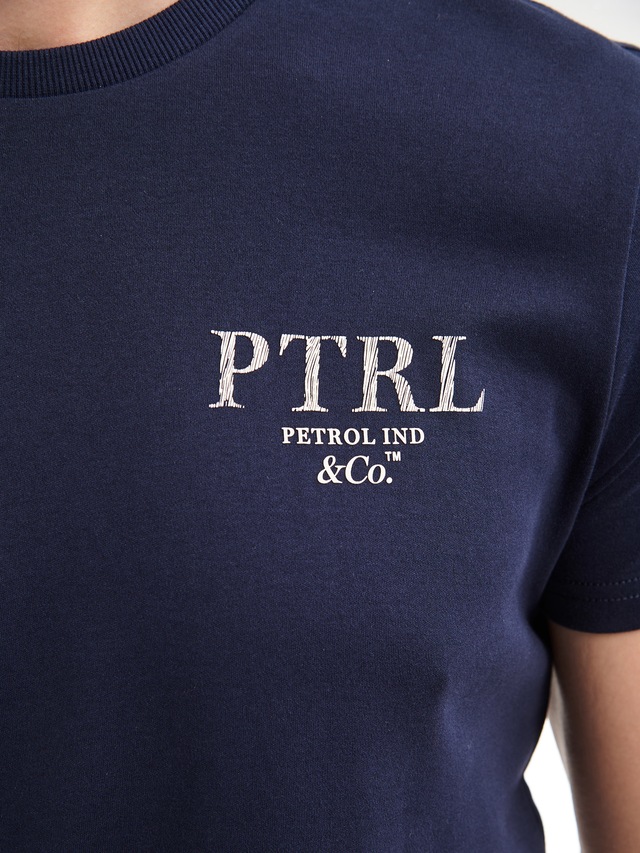 Petrol Industries T-Shirt mit Logo Schriftzug