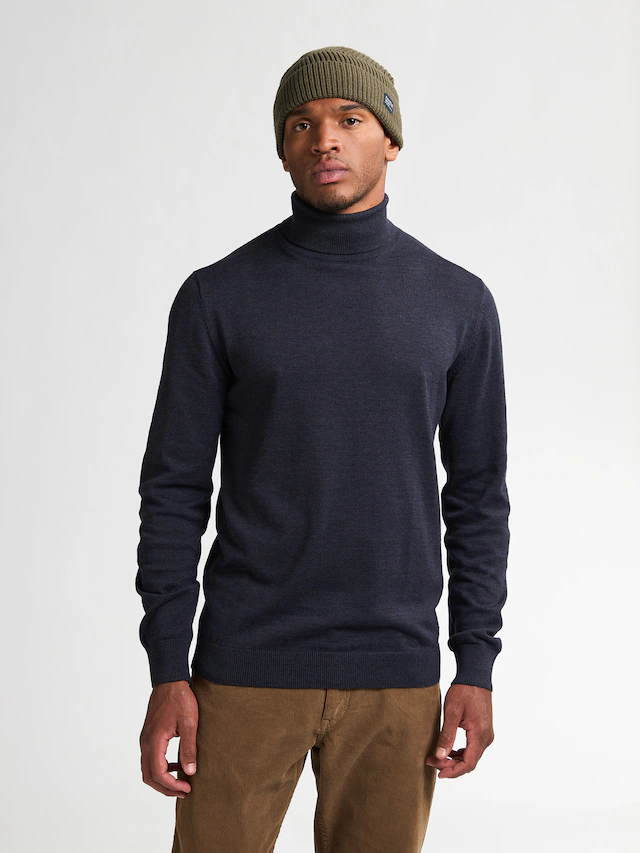Petrol Industries Rollkragenpullover »Men Knitwear Collar Basi« Pflegeleichter Materialmix mit Baumwollanteil
