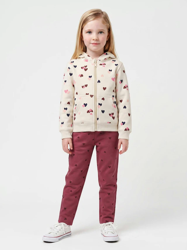 Blue Seven Kapuzensweatjacke mit Kängurutasche und tollem Schmetterlings-Alloverdruck