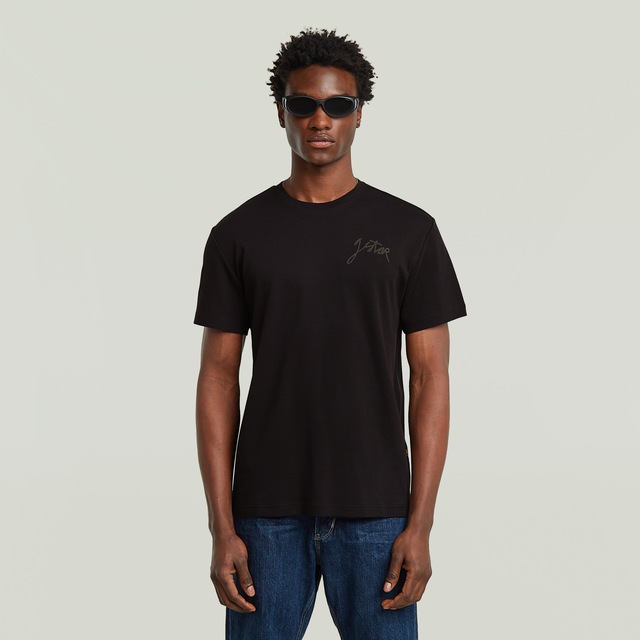 G-STAR T-Shirt »Script« mit Rundhals, aus Baumwolle