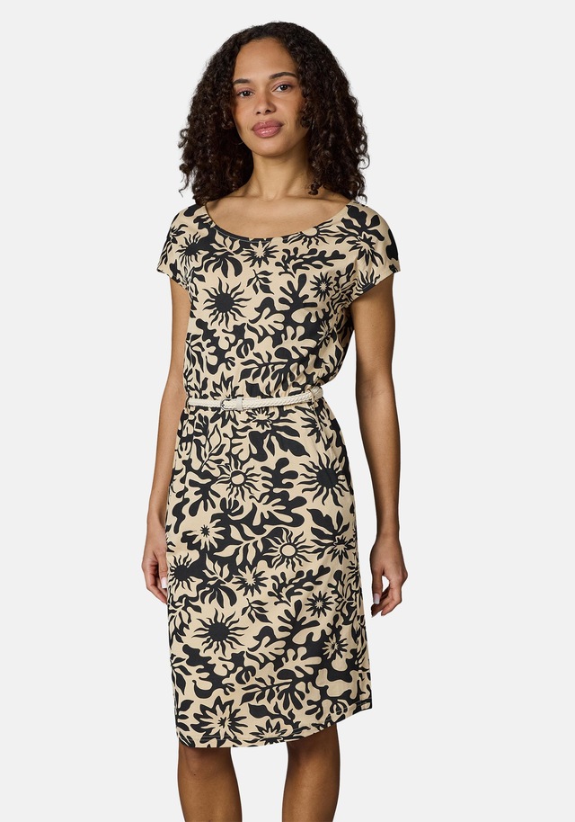 Ragwear Shirtkleid »Lilithe YOUMODO« Eingrifftaschen Sommerkleid mit Alloverprint und Flechtgürtel