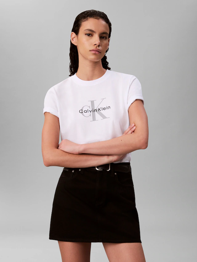 Calvin Klein Jeans T-Shirt »HERO SS CLASSIC MONOLOGO CNECK T« , Logoschriftzug