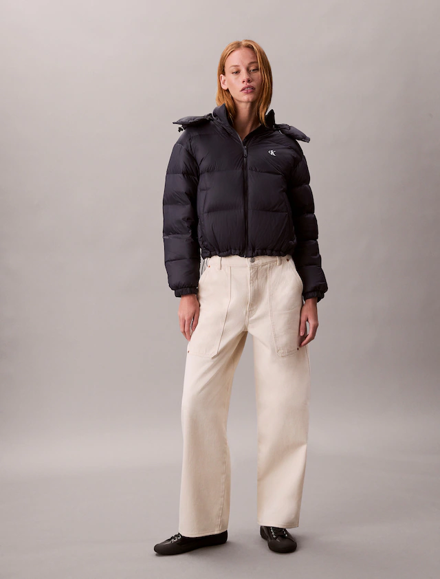Calvin Klein Jeans Steppjacke »ESSENTIAL MIDWEIGHT PUFFER JACKE« mit Kapuze Mit Rundhalsausschnitt, regular fit