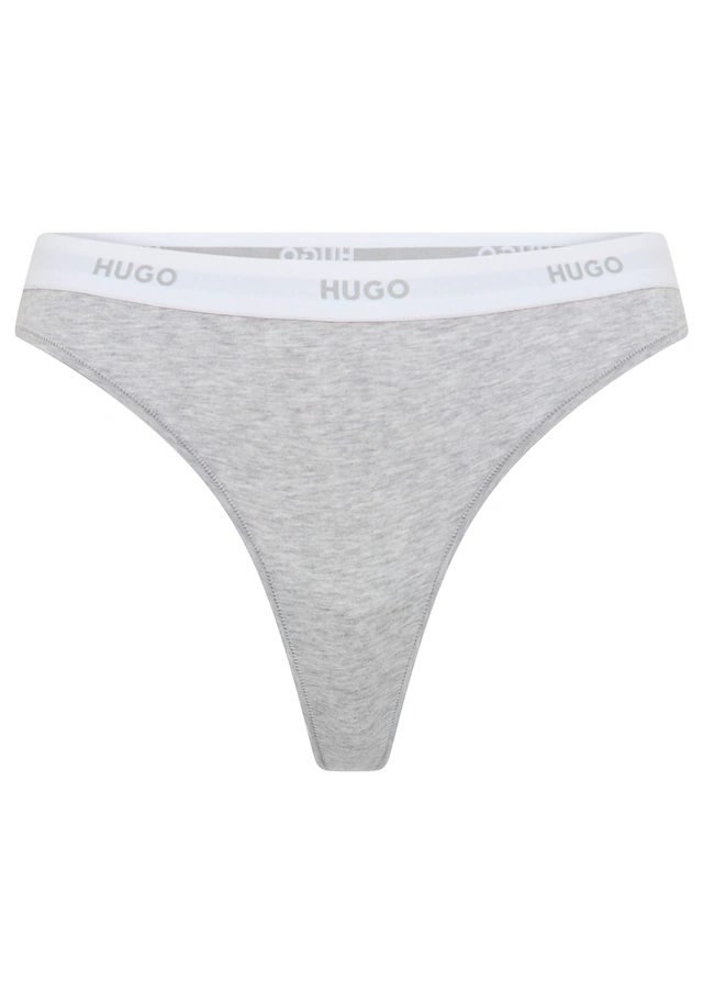 HUGO Underwear String »ID« aus Stretch-Baumwolle mit Logos am Bund