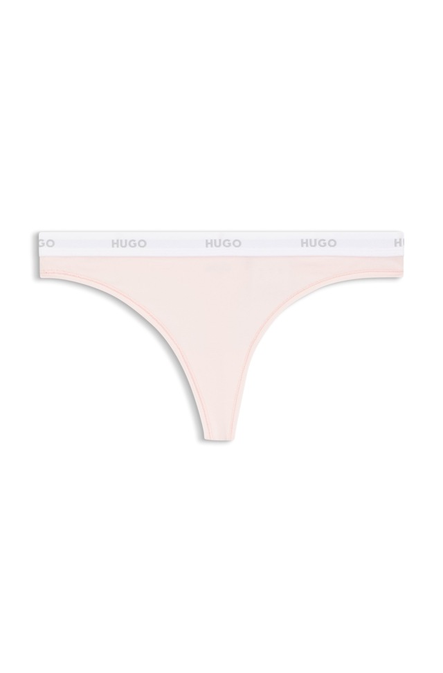 HUGO Underwear String »ID« aus Stretch-Baumwolle mit Logos am Bund