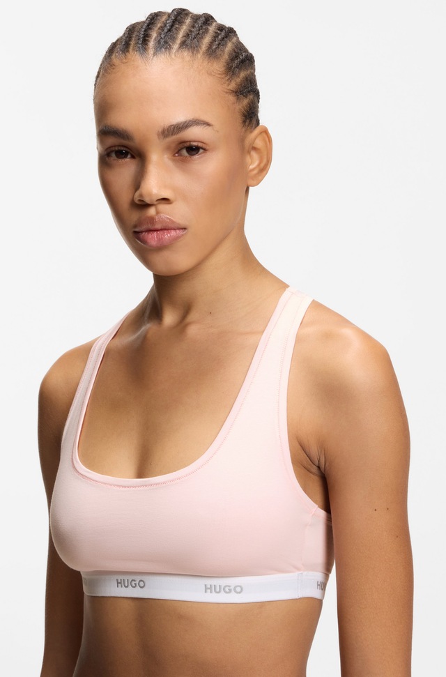 HUGO Underwear Bralette Ringerrücken, Unterbrustband mit Logoschriftzug