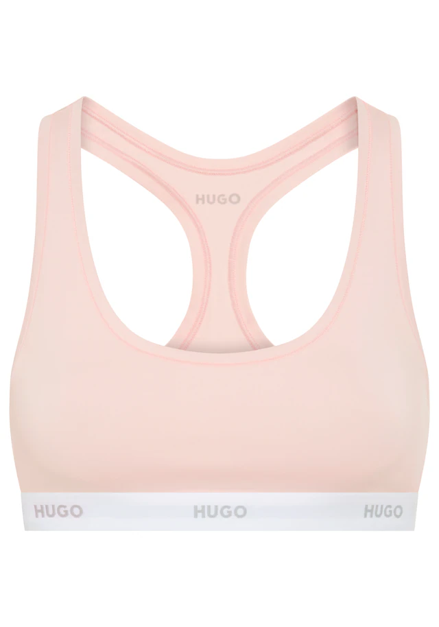 HUGO Underwear Bralette Ringerrücken, Unterbrustband mit Logoschriftzug