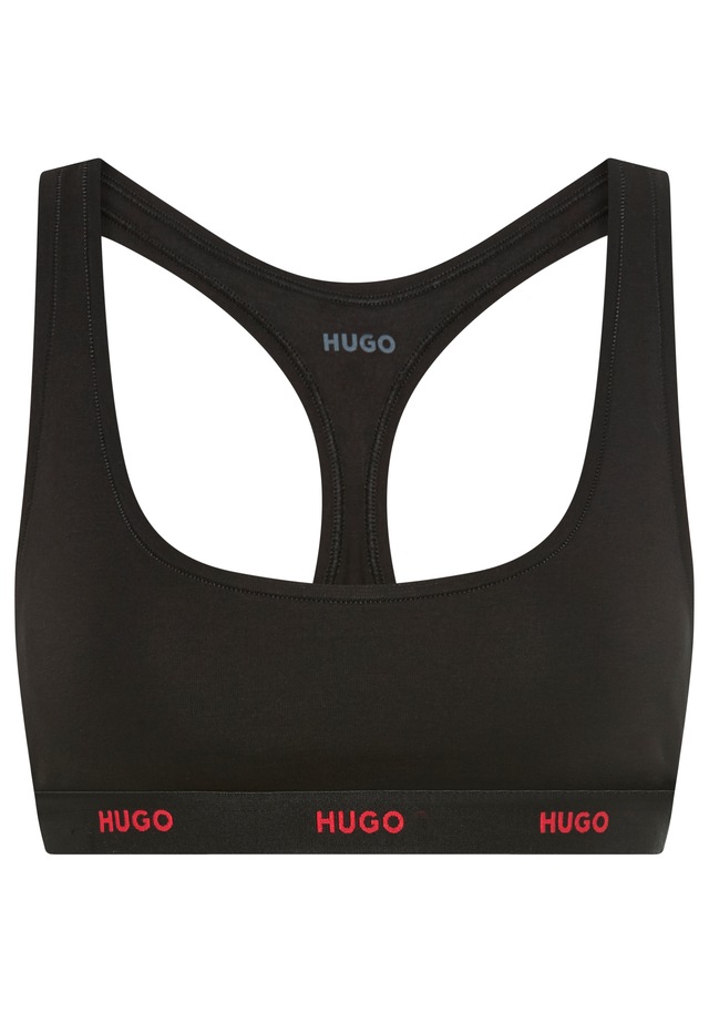HUGO Underwear Bralette Ringerrücken, Unterbrustband mit Logoschriftzug