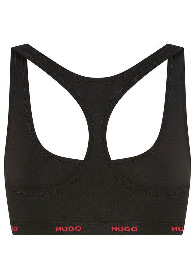 HUGO Underwear Bralette Ringerrücken, Unterbrustband mit Logoschriftzug