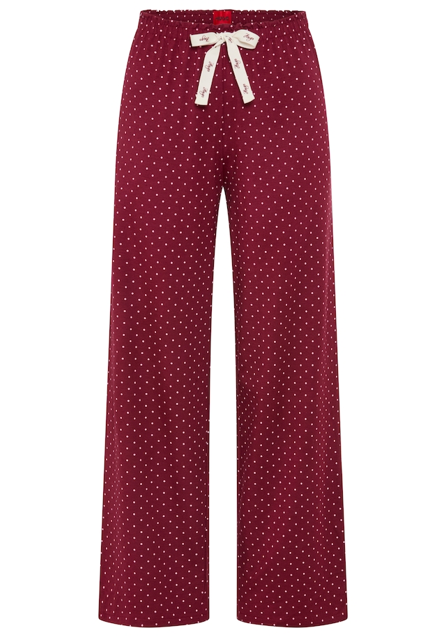 HUGO Underwear Pyjamahose elastischer Bund, gerader Schnitt, gewellte Kanten