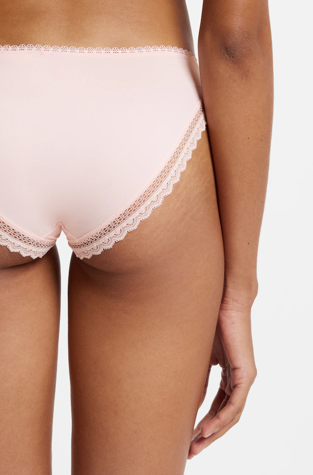 HUGO Underwear Slip mit Spitzenbesatz, mittlere Bundhöhe, Microfaserqualität