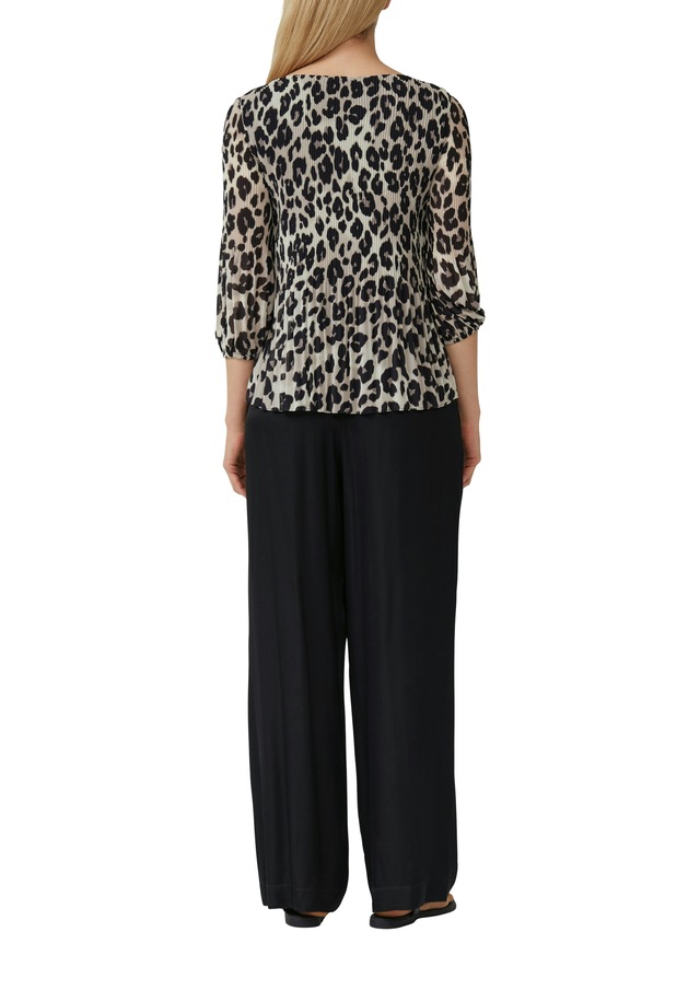 s.Oliver BLACK LABEL Klassische Bluse mit All-Over Print
