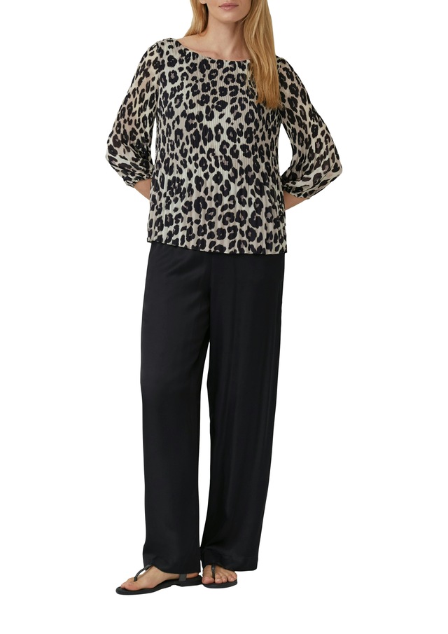 s.Oliver BLACK LABEL Klassische Bluse mit All-Over Print