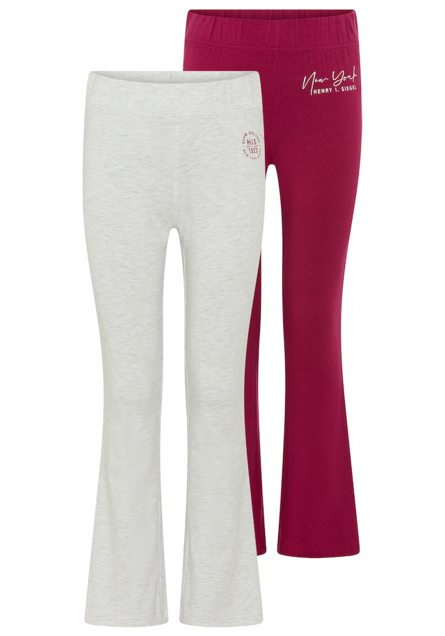 H.I.S Leggings »2er Packung H.I.S Leggings mit Schlag für Mädchen« Für TEENS. 2er Packung Jazzpants