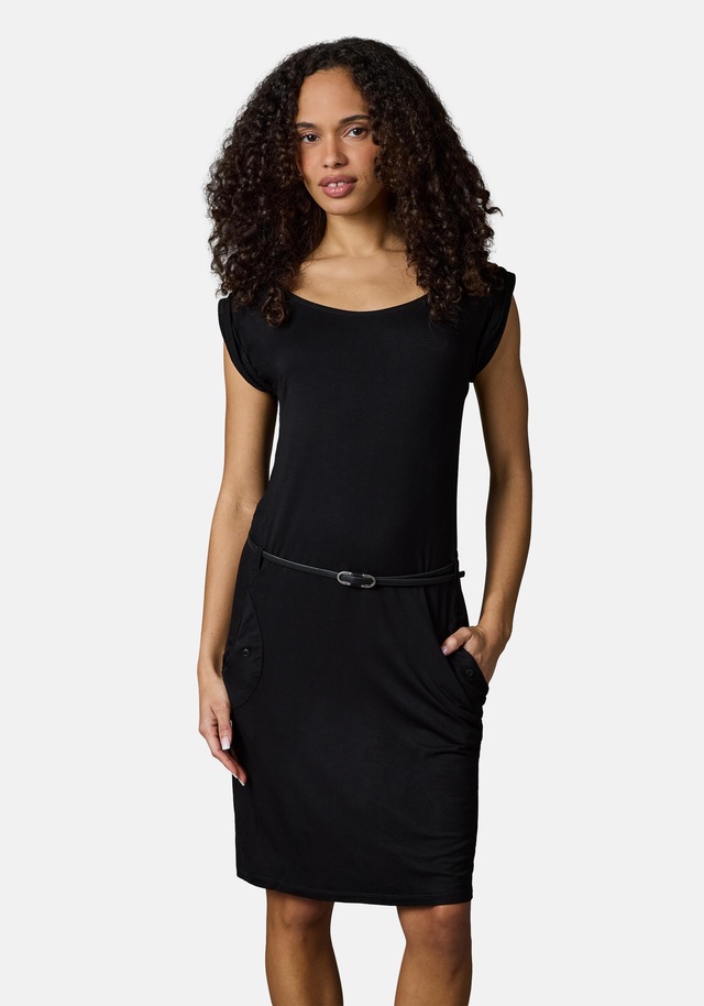 Ragwear Sommerkleid »Tagg« Eingrifftaschen Damen Kurzarm-Kleid mit Taillengürtel und Taschen