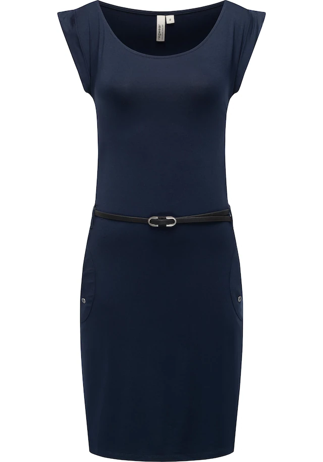 Ragwear Sommerkleid »Tagg« Eingrifftaschen Damen Kurzarm-Kleid mit Taillengürtel und Taschen