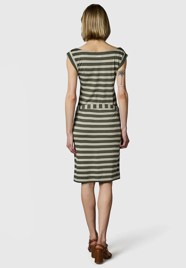Ragwear Sommerkleid »Tagg Stripes« Eingrifftaschen gestreiftes Damen Minikleid mit Taillenband und Taschen