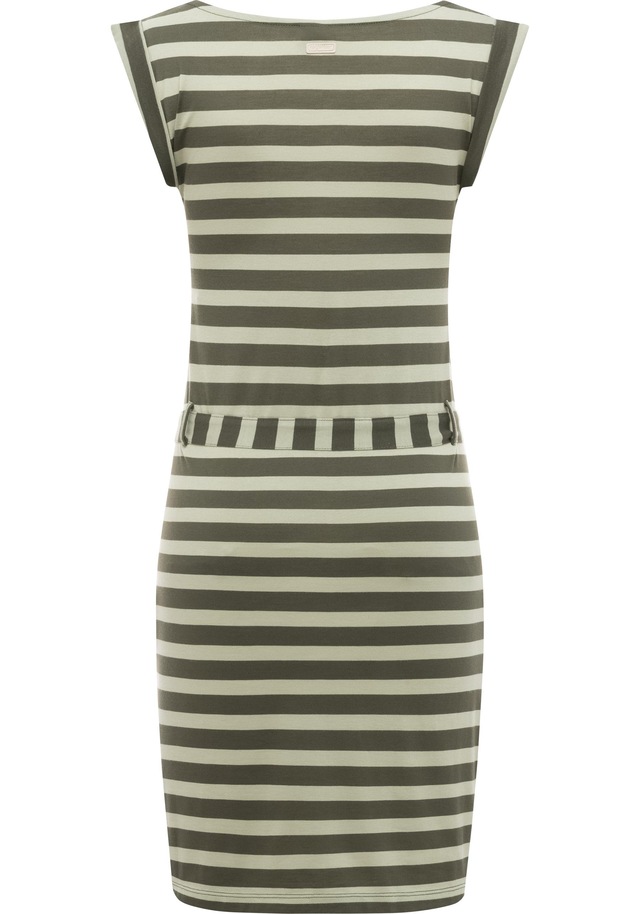Ragwear Sommerkleid »Tagg Stripes« Eingrifftaschen gestreiftes Damen Minikleid mit Taillenband und Taschen