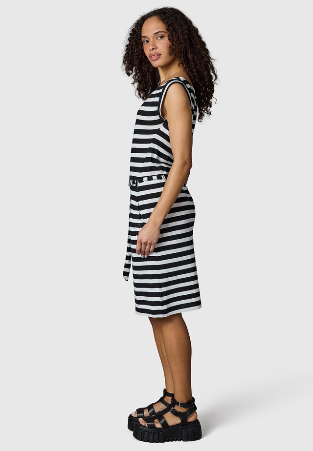 Ragwear Sommerkleid »Tagg Stripes« Eingrifftaschen gestreiftes Damen Minikleid mit Taillenband und Taschen