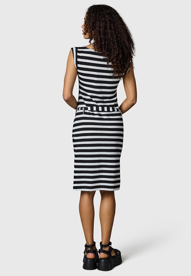 Ragwear Sommerkleid »Tagg Stripes« Eingrifftaschen gestreiftes Damen Minikleid mit Taillenband und Taschen