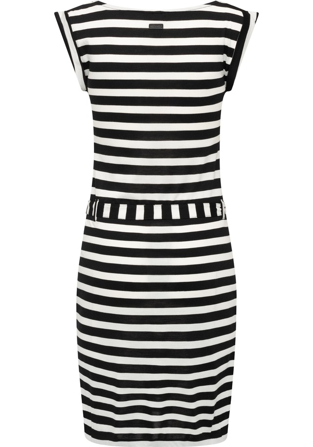 Ragwear Sommerkleid »Tagg Stripes« Eingrifftaschen gestreiftes Damen Minikleid mit Taillenband und Taschen