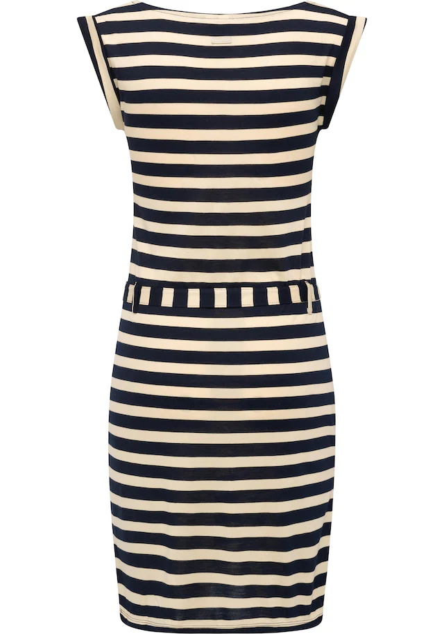 Ragwear Sommerkleid »Tagg Stripes« Eingrifftaschen gestreiftes Damen Minikleid mit Taillenband und Taschen