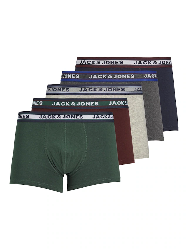 Jack & Jones Trunk »JACOLIVER TRUNKS 5 PACK NOOS« Packung, 5 Stk. Baumwollmischung, elastisches Bündchen