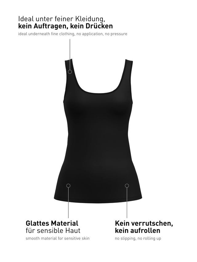 CALIDA Unterhemd »Sleek Skin« Rundhalsausschnitt, Single-Jersey-Qualität