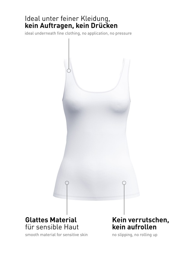 CALIDA Unterhemd »Sleek Skin« Rundhalsausschnitt, Single-Jersey-Qualität