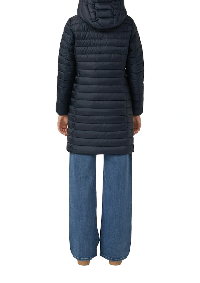 s.Oliver Steppmantel im Slim Fit, abnehmbare Kapuze