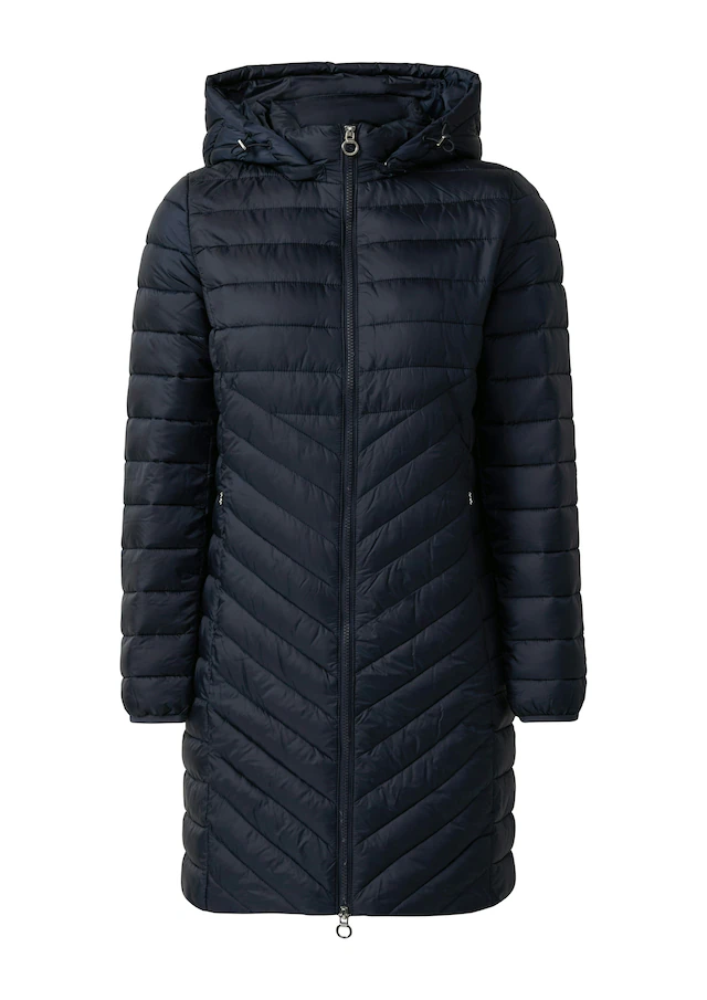 s.Oliver Steppmantel im Slim Fit, abnehmbare Kapuze