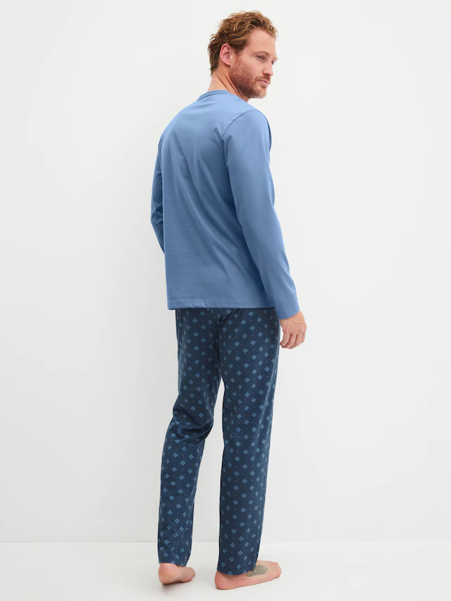 CALIDA Schlafanzug »Relax Imprint 2« 2 atmungsaktiv, Cotton, leicht, weicher Single-Jersey