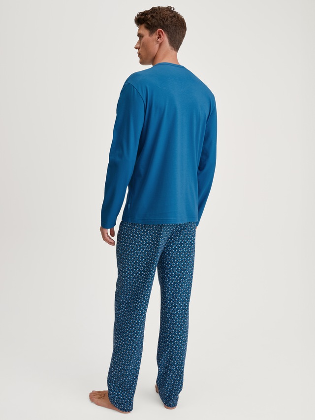 CALIDA Schlafanzug »Relax Imprint 2« 2 atmungsaktiv, Cotton, leicht, weicher Single-Jersey