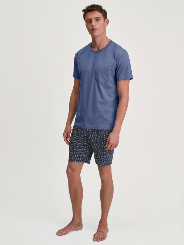 CALIDA Shorty »Relax Imprint 2« 2 tlg. kurzarm, Rundhals, Brusttasche