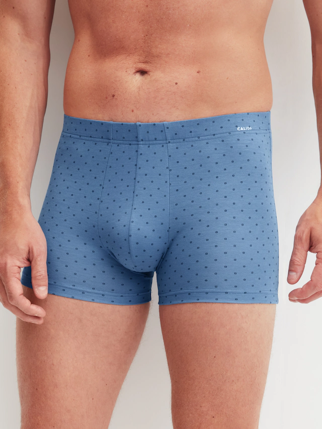CALIDA Boxershorts »Cotton Code Design« breiter Bund, gemustert, eng, bequem, mit Logodruck, Baumwollmix