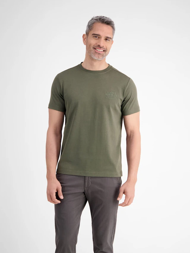 LERROS T-Shirt Rundhals, mit tonalem Print