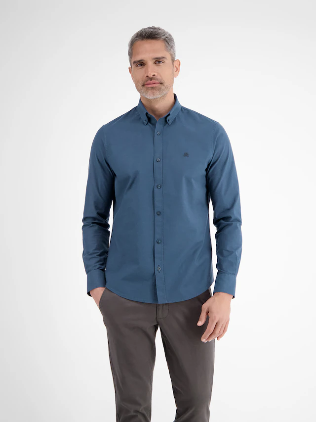 LERROS Langarmhemd »Oxford Solid« mit Button-Down-Kragen