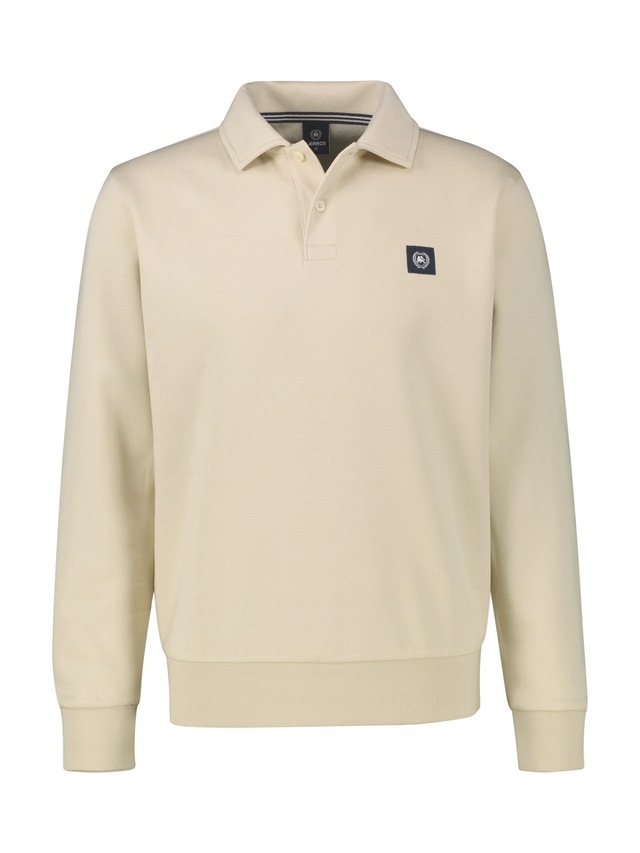 LERROS Langarm-Poloshirt »FELPA« Sweatshirt mit Knopfleiste