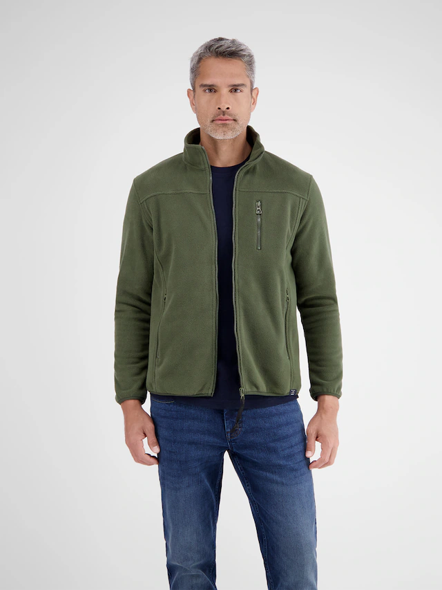 LERROS Sweatjacke Polarfleece-Jacke mit Reißverschluss