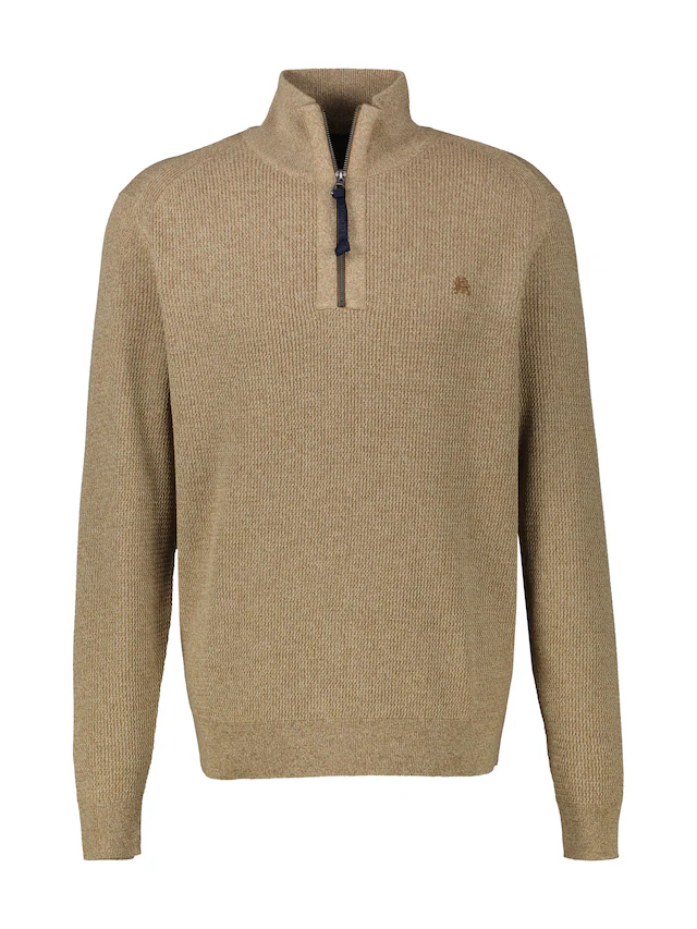 LERROS Strickpullover mit Troyer-Reißverschluss, Stehkragen