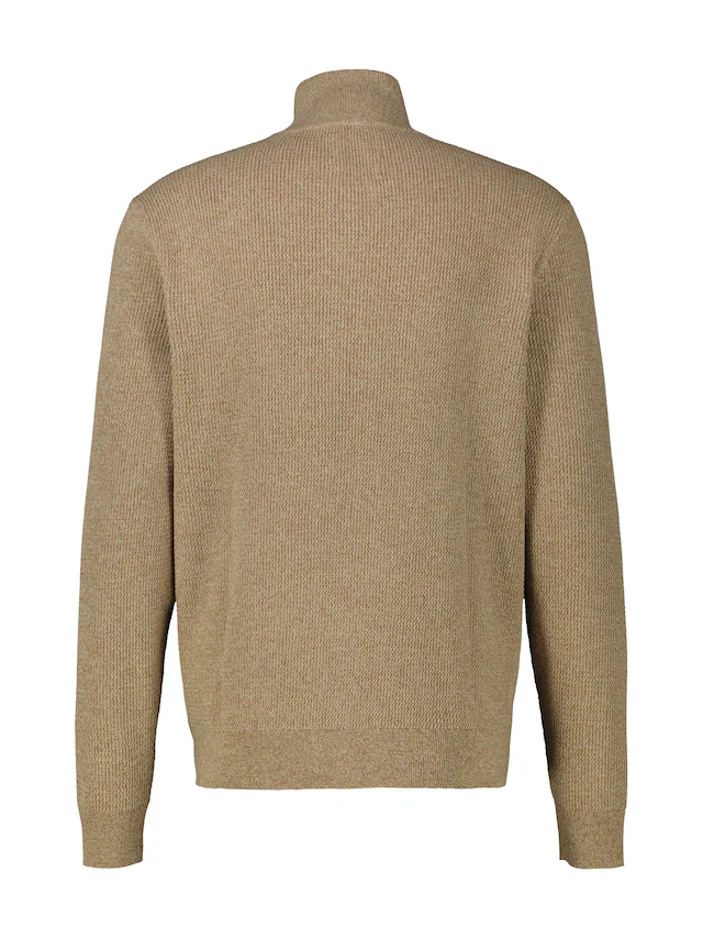 LERROS Strickpullover mit Troyer-Reißverschluss, Stehkragen