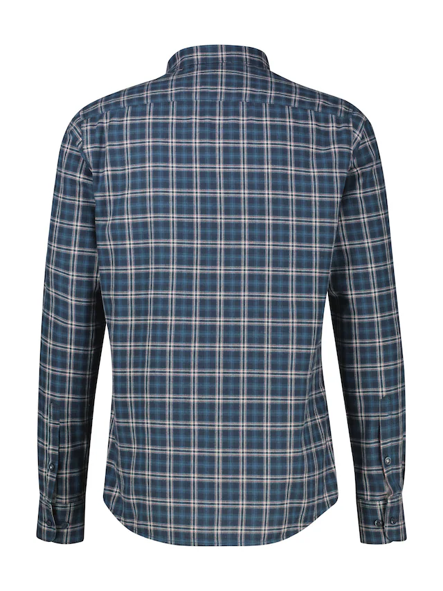 LERROS Karohemd langarm, mit Button-Down-Kragen