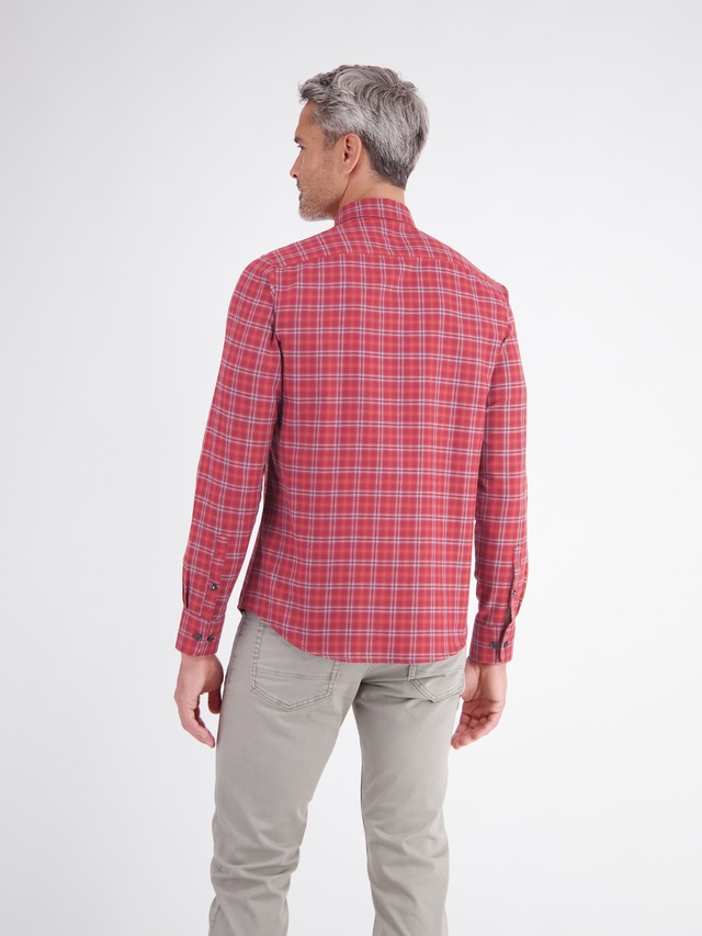 LERROS Karohemd langarm, mit Button-Down-Kragen