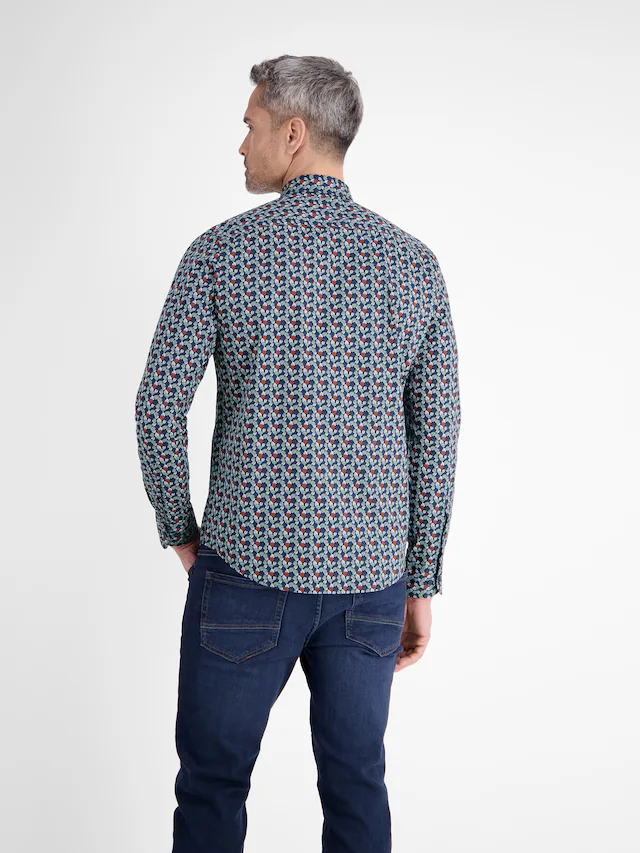 LERROS Langarmhemd mit grafischem Minimal-Muster