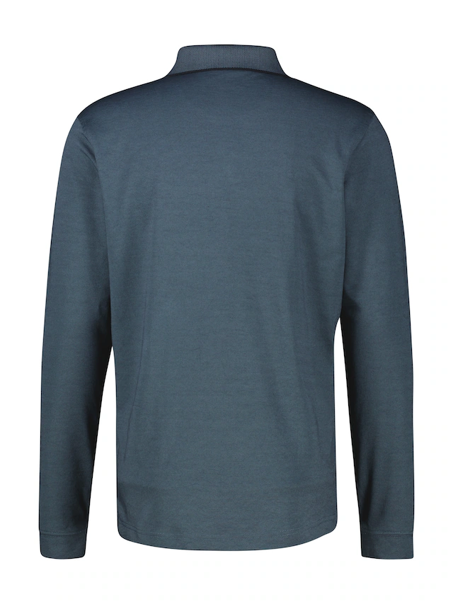LERROS Langarm-Poloshirt mit Logo-Stickerei