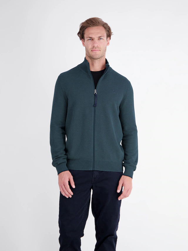 LERROS Strickjacke mit Reißverschluss und Strehkragen