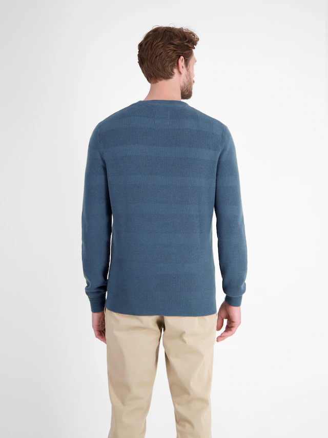 LERROS Strickpullover mit Logo Stickerei