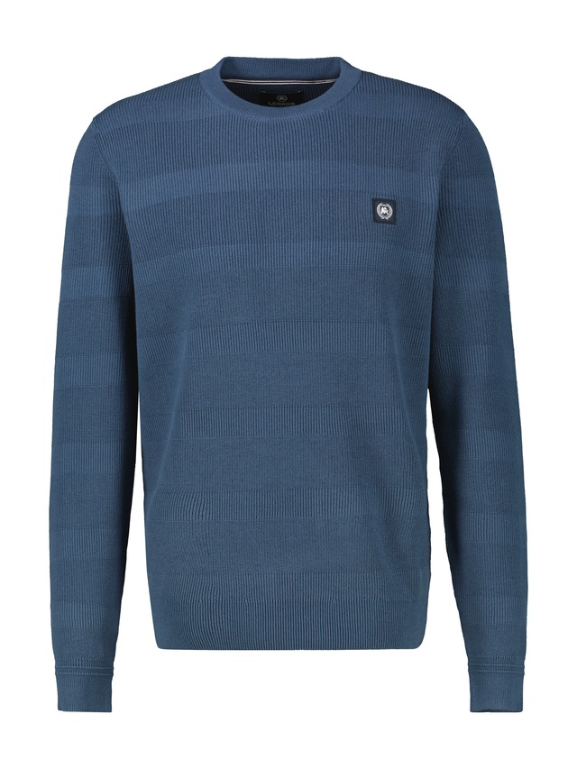 LERROS Strickpullover mit Logo Stickerei